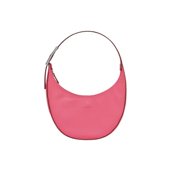 LONGCHAMP Roseau Cow Leather Crescent Bag Handbag Shoulder Bag Women's Garnet Red