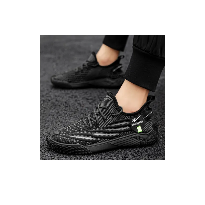 Binary Low Top Running Shoes Men's Black-6