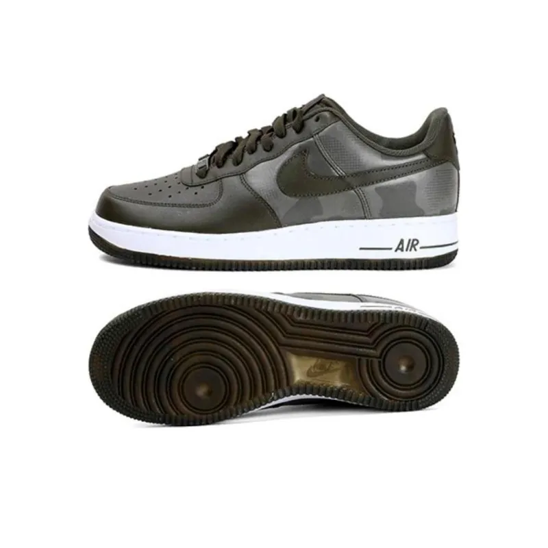 Nike Air Force 1 Anti-Slip Wear-Resistant Low-Top Skateboard Shoes Men's Dark Green-4