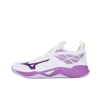 Mizuno Wave Dimension Anti Slip Wear Resistant Low Top Training Shoes Unisex White Purple