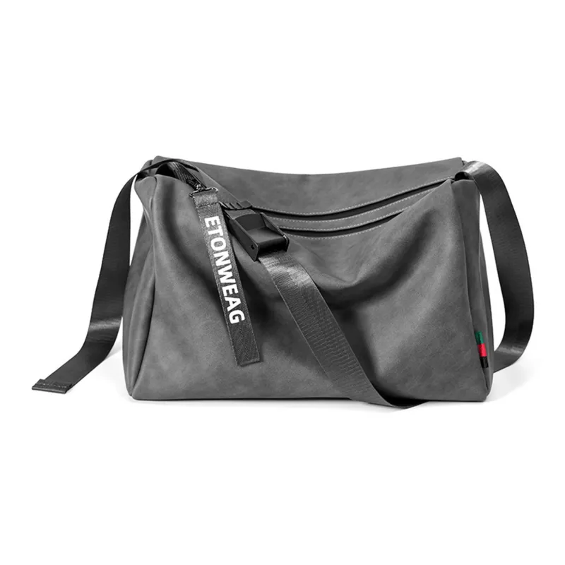 Slazenger Soft PU Leather Cell Phone Pouch Casual Workwear Messenger Bag Crossbody Bag Regular Men's Black Gray Khaki-4