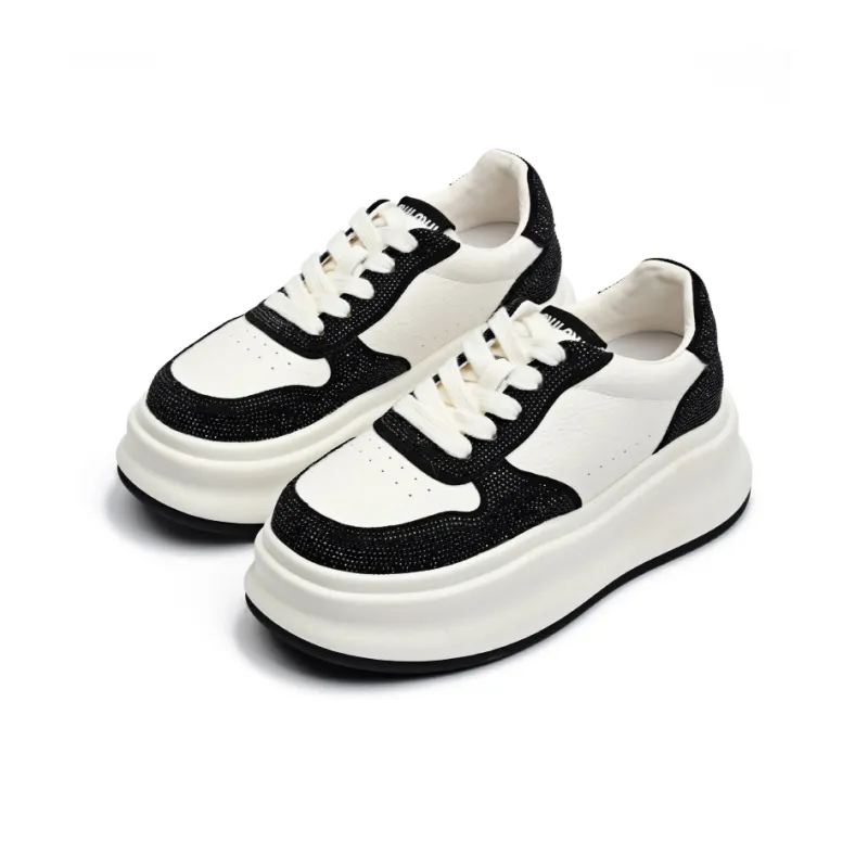 CENTRAL&KITTY Lightweight Height Increasing Low-Top Skateboard Shoes Women's-8