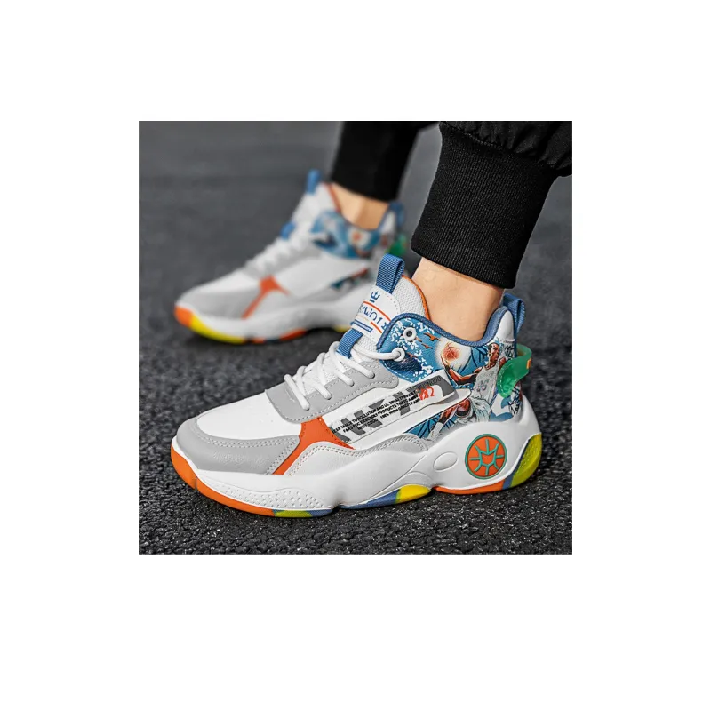 MUSNODO Cushioning, Slip Resistant, Abrasion Resistant, Breathable, Coverage, Support Mid Top Basketball Shoes Men's-7