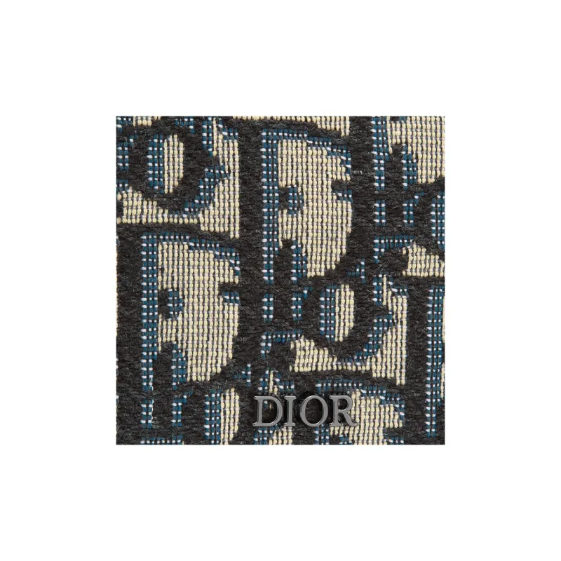 DIOR Jacquard Wallet Regular Men's Beige & Black-5