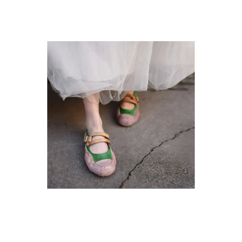 ARTMU Women's Casual Shoes Women's Low Top Green-6
