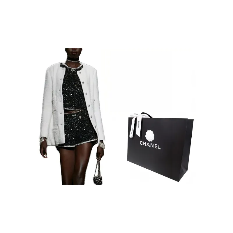 CHANEL Jackets Women's White-1