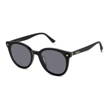 Polaroid Oval Polarized Sunglasses Unisex Gray Lens