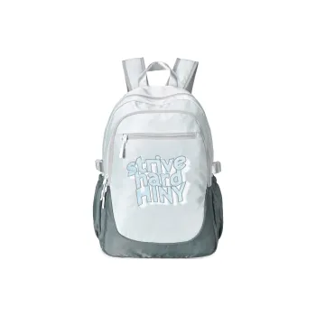 HINY Polyester Backpack Laptop Bags Regular Unisex Light Gray