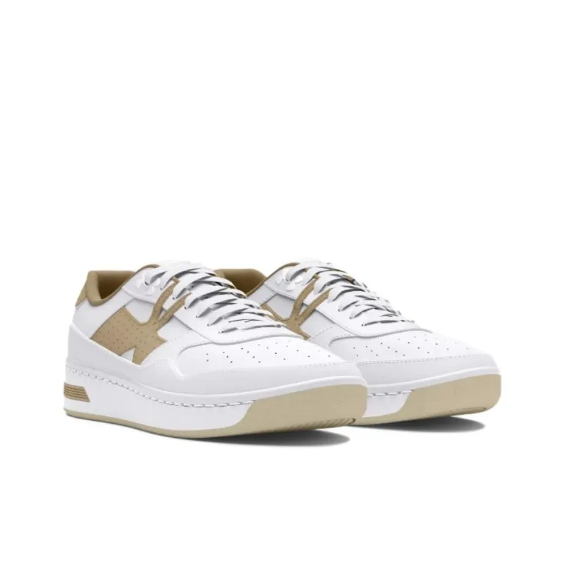 Under Armour Anti Slip Wear Resistant Low Top Casual Shoes Men's White Brown-2