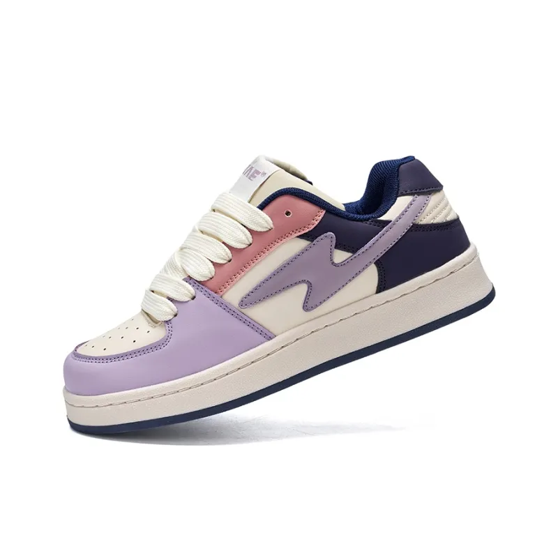 BKAE Slip Resistant Water Resistant And Wear Resistant Low Top Skateboard Shoes Unisex Purple Blue-2