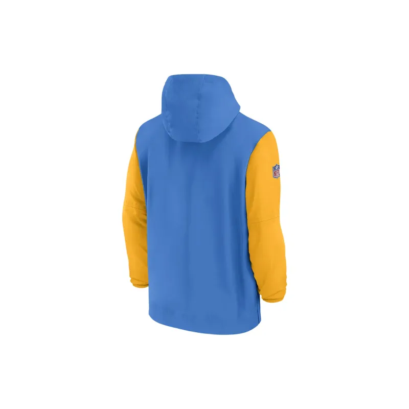 Nike Los Angeles Chargers Sideline Pre Game Player Men's Nike Nfl 1/2 Zip Hooded Jacket-1