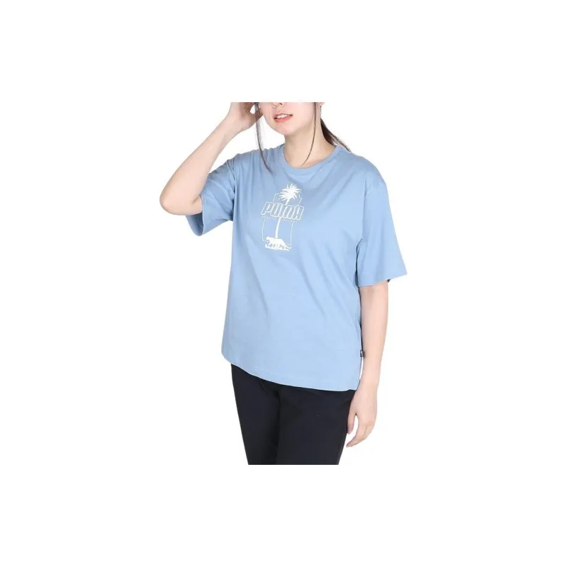 PUMA T Shirt Women's Light Blue-1