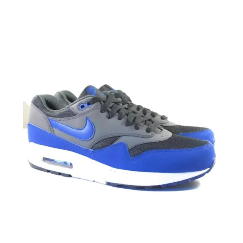 Nike Air Max 1 Anti Slip Wear Resistant Low Top Casual Running Shoes Men's Gray Blue-3