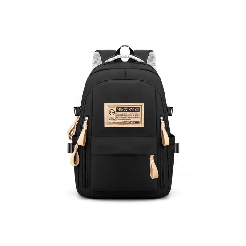 BAODIDAISHU PU Backpack Laptop Bag Backpack Regular Men's Gray/White/Black-8