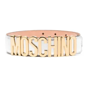 MOSCHINO Logo Leather Belt