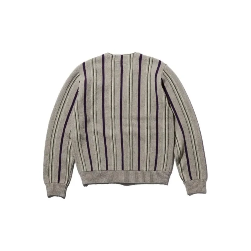 Beams Striped Cardigan-1