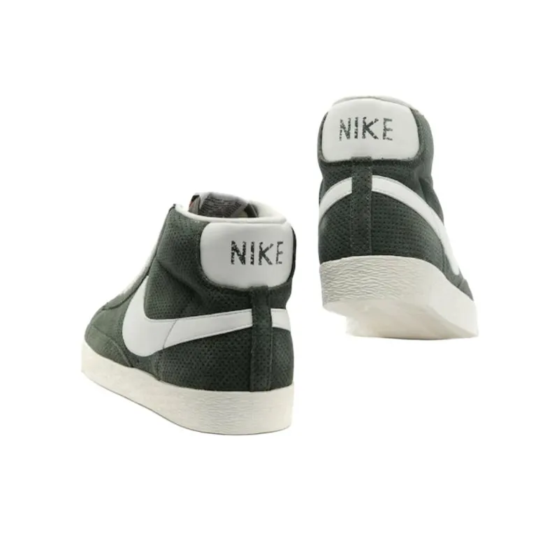 Nike Blazer Mid Anti-Slip Wear-Resistant Mid-Top Skateboard Shoes Men's Dark Green-3