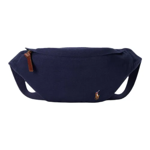 Polo Ralph Lauren Cotton One Shoulder Crossbody Fanny Pack Men's Marine Blue