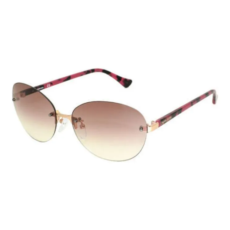 CALVIN KLEIN Nickel Alloy Oval Sunglasses Men's Pink-0