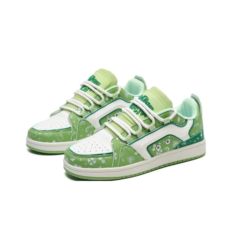 ALI THE FOX Abrasion Resistant Balance Lightweight Low Top Skateboard Shoes Unisex Avocado Green-2