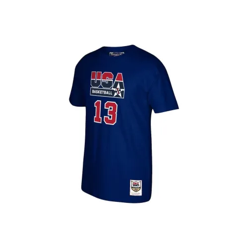 NBA 1992 Dream Team T-Shirts Men Marine Blue