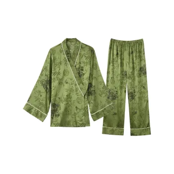 IIZZINI Pajama Set Women's Cobalt Green
