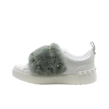 Valentino Rockstud Low Top Skateboard Shoes Women's White