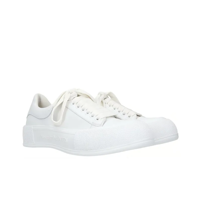 Alexander McQueen Deck SKATE Low Top Stylish Skateboarding Shoes Men's White-2