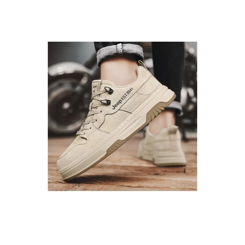 Jeep Cushioning Coverage Support Lightweight Slip Resistant Low Top Casual Shoes Men's Sand-7