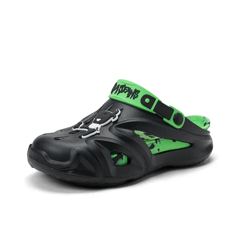 HLA JEANS Beach Sandals Men White, Black-8