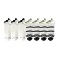 3 White Plaid+4 Pack Pattern