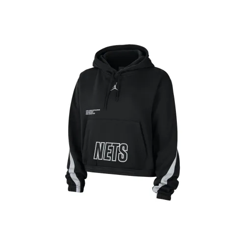 Nba X Jordan Brooklyn Nets Sweatshirts Women's Black