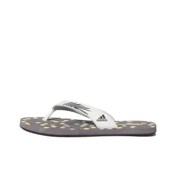 Adidas Cloudfoam Rubber Sole Slide Slippers Women's White Gray