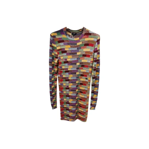 CHANEL Long-Sleeved Dresses Women's Multicolor