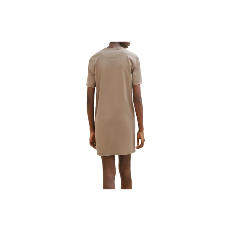 HERMES Short Sleeved Dresses Women's Taupe-1