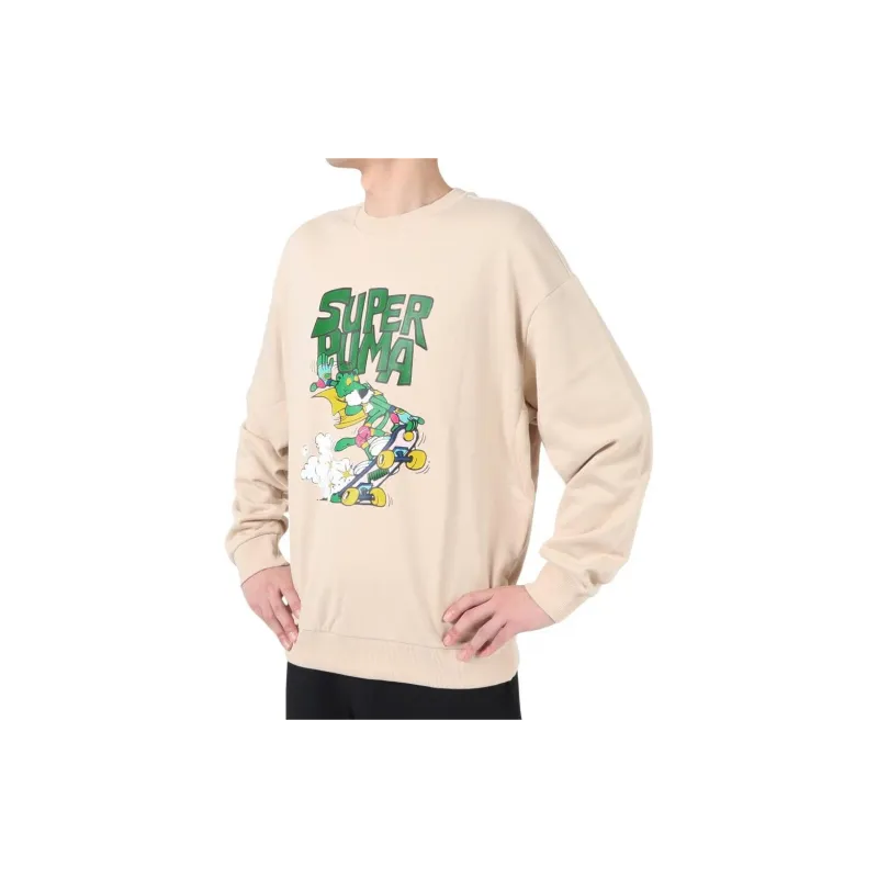 PUMA Sweatshirts Men Beige-4