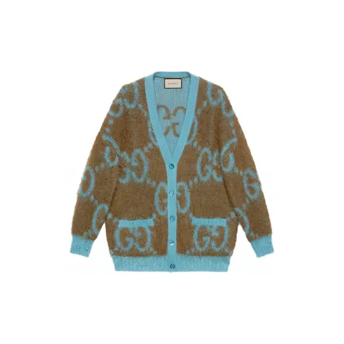 GUCCI Sweaters Women's Blue/Brown Multicolor