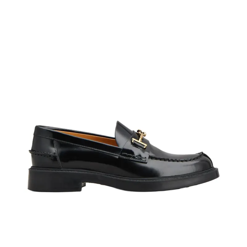 TOD'S Logo Plaque Slip On Loafers Women's-1