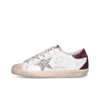 Golden Goose Super Star Low Top Skateboard Shoes Women's White Red
