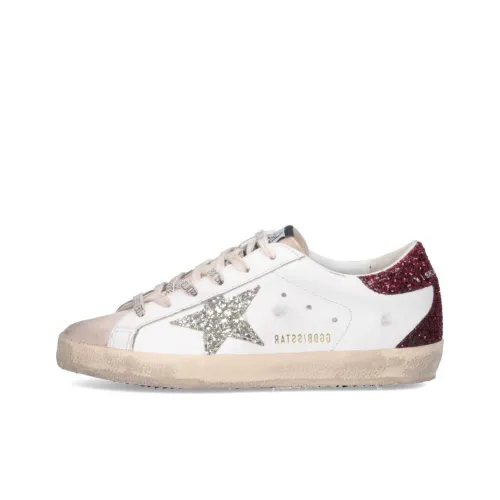 Golden Goose Super Star Low Top Skateboard Shoes Women's White Red
