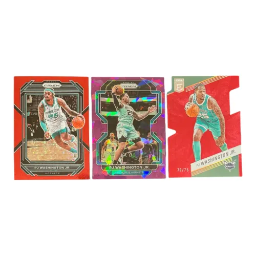 PANINI Prizm Hornets PJ Washington Red Bubbles 2022 Crush Ice 149 Ed. 2023 Elite Star Card Pass Sports Cards 3 Pcs