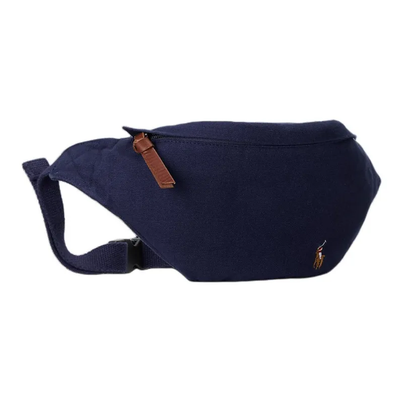 Polo Ralph Lauren Cotton One Shoulder Crossbody Fanny Pack Men's Marine Blue-1