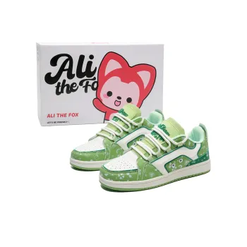 ALI THE FOX Abrasion Resistant Balance Lightweight Low Top Skateboard Shoes Unisex Avocado Green