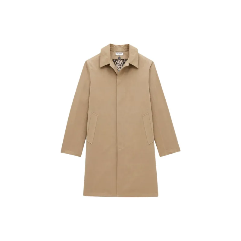 SAINT LAURENT Knee Length Long Sleeved Mackintosh Coat-2