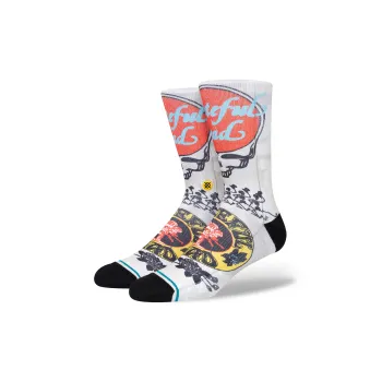 Stance x GRATEFUL DEAD Mid-Calf Socks Unisex 1 Pack White