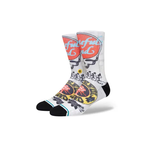 Stance x GRATEFUL DEAD Mid-Calf Socks Unisex 1 Pack White