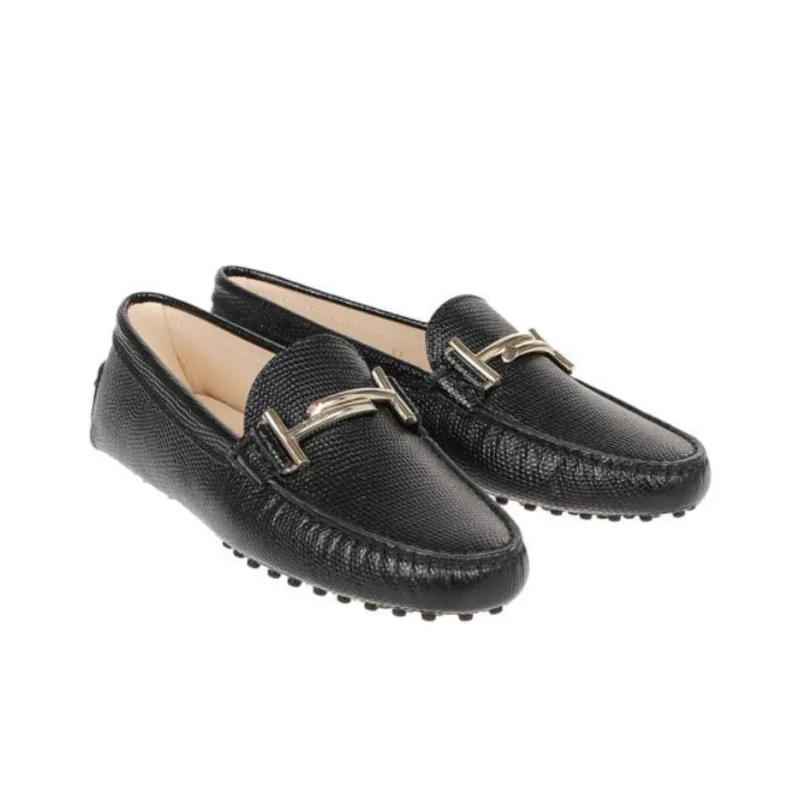 TOD'S Gommino Beanie Shoes Women's Black-4