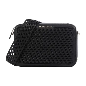 MICHAEL KORS Jet Set Fine Grain Cow Leather Shoulder Bag Crossbody Bag Women's Black