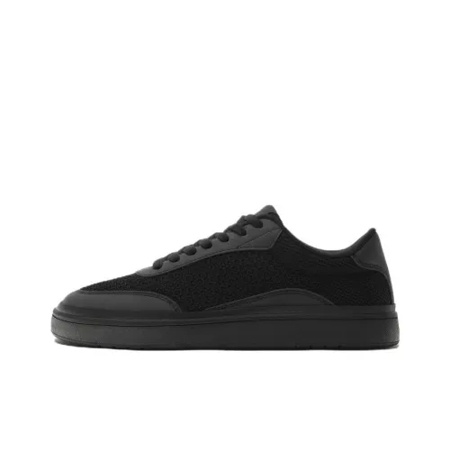 ZARA Skateboard Shoes Men Low-Top Black