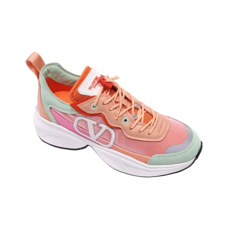 Valentino Low Top Casual Shoes Women's Orange-2